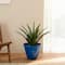 Glitzhome® Round Faux Ceramic Pot Plastic Planter Set
